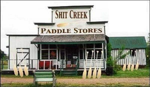 Image result for shit creek paddle store pics