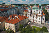 View on St Nicholas Church, Josfov and Prague Castle