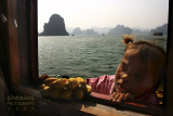 Girl selling banana, Halong Bay, Vietnam