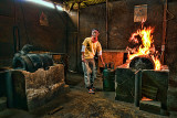 Roasting coffee beans, Sumatera, Indonesia