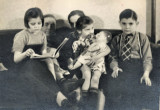 Joe & Ethel Ash & Grandkids Ann, Jo & Jimmy.jpg