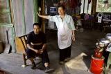 Couple near Buddhist temple, west of Jishou.