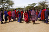 welcome dance outside the village
