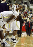 Jackets G Shumpert shows his disappointment after his three point attempt failed as time expired