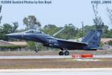 USAF McDonnell Douglas F-15E-44-MC Strike Eagle #AF87-0199 landing at Opa-locka Airport military air show stock photo #1053