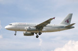 Qatar A-319 on VIP flight to LHR 27L