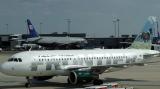 The Frontier A-319 all have unique tail designs depicting the wild West