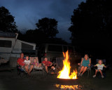 Enjoying the campfire