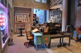 Car repair shop office.