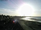 Sun setting over dockyard