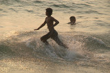 Running into the Sea Varkala