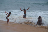Jumping Over Waves Varkala