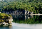 Sandstone Cliffs on Lake Summersville