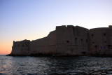 Walls of Dubrovnik at dusk