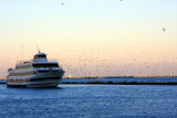 Ship returning to Chicago, Lake Michigan