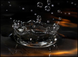 Water dripping in our kitchen sink! (macro 100mm and two external flashes)