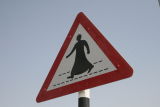 1652 7th August 06 Caution man in Dish Dasha crossing.JPG