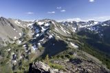 Grand Pass left, Lilian Glacier right