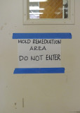 WARNING SIGN, INSIDE THE CHURCH