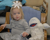 GRANDDAUGHTER ARWEN WITH HER BUILD-A-BEAR BUMBLE