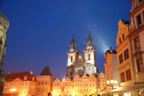 the main square bright illuminated