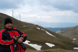 DonGa at the cold top of the Pyreenes, Spain 2007