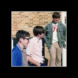 Kim Cheshier, Dennis Depew and Perry Hanson before band class