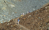 One of several switchbacks as we head toward the pass.