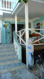 Steps going up to La Divina Providencia store, which was a nice place to go for breakfast.