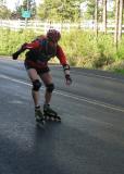 Not everyone has perfect form on the skates.