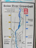 The scenic greenbelt parallels the Boise River