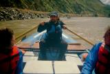 Andy gave us a break by paddling with oars
