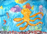 under water, Grace, age:6