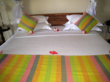 Nice touch with the flowers on the bed