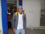 Glenn arrives in the Athens airport