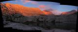 Lower Mills Lake panorama at sunset