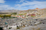 Pelkor Chöde Monastery and the roofs of old town from the ridge to the south