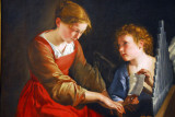 St. Cecilia and an Angel, Orazio Gentileschi and Giovanni Lanfranco, ca 1617