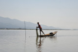 Inle Lake fisherman - the famous leg rowers