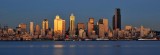 gold and blue skylines