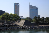 Ongoing donjon construction site in Tamamo-kōen