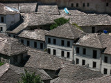 Slate roofs in the summer sun