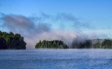 Fog Rising on St Nora Lake
