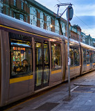 On the tram