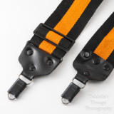 04 Vintage Kaiser Wide Camera Strap Orange and Black Strip with Locking Strap Lugs.jpg