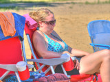 At the beach or pool