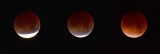 Three Stages of the Super Blue Moon Lunar Eclipse