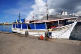 Venezuelan fishing boat vending in Curacao