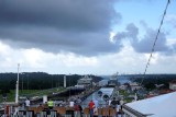 Looking back at the Gatun locks