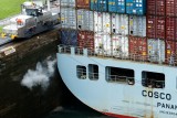 Oops - ship scraping the side of the lock